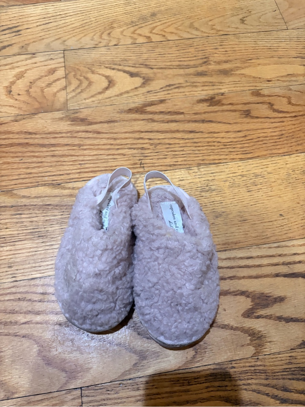 cupcakes & cashmere Blush Sherpa Slip-On Kids Slippers